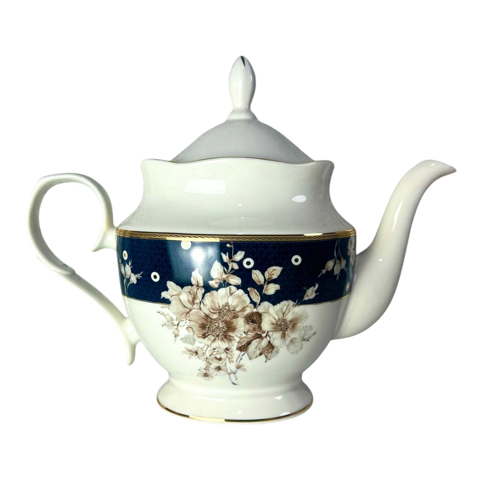 Navy Rose Luxe Tea Set