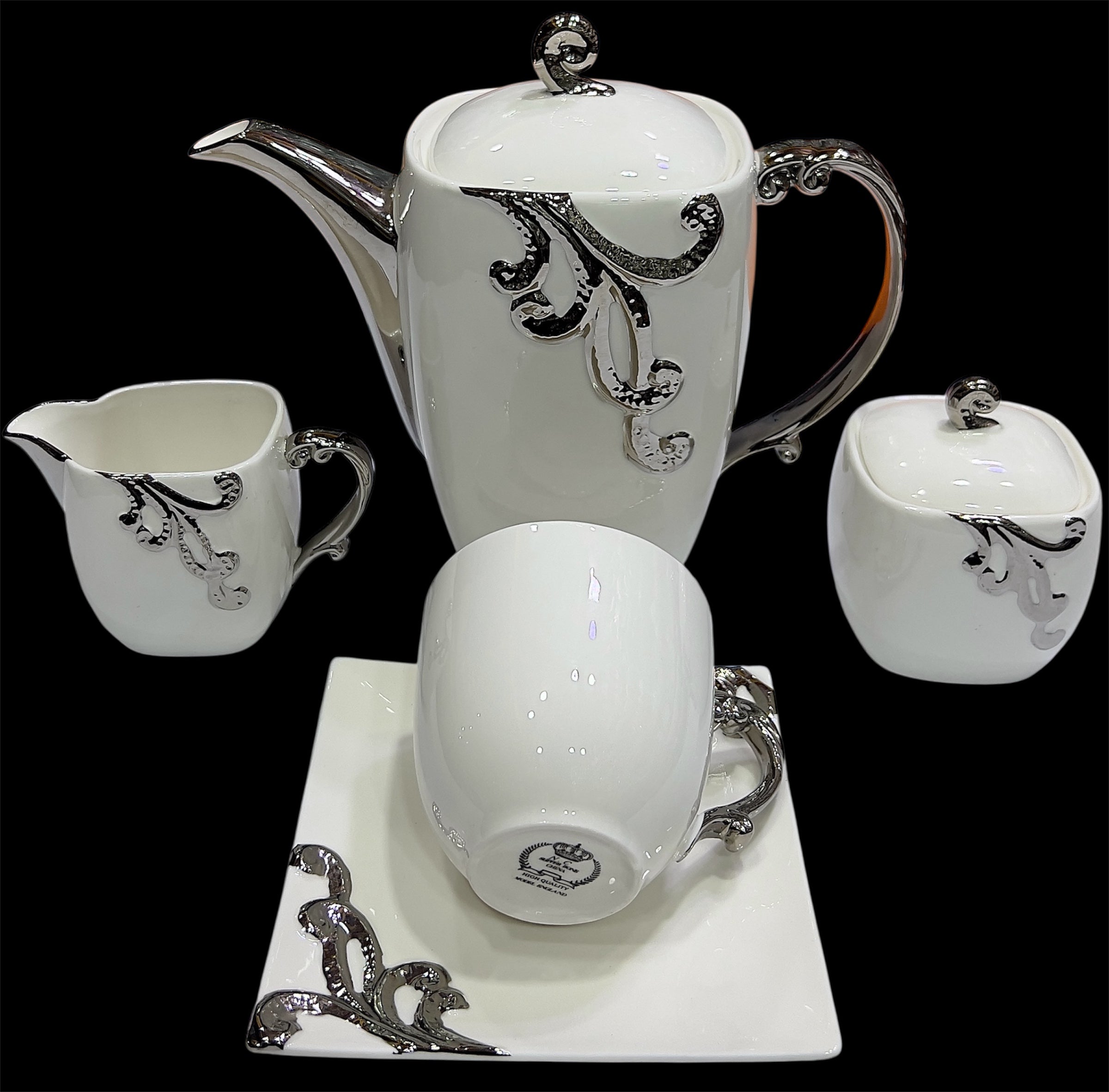 Silver Luxe Tea Set