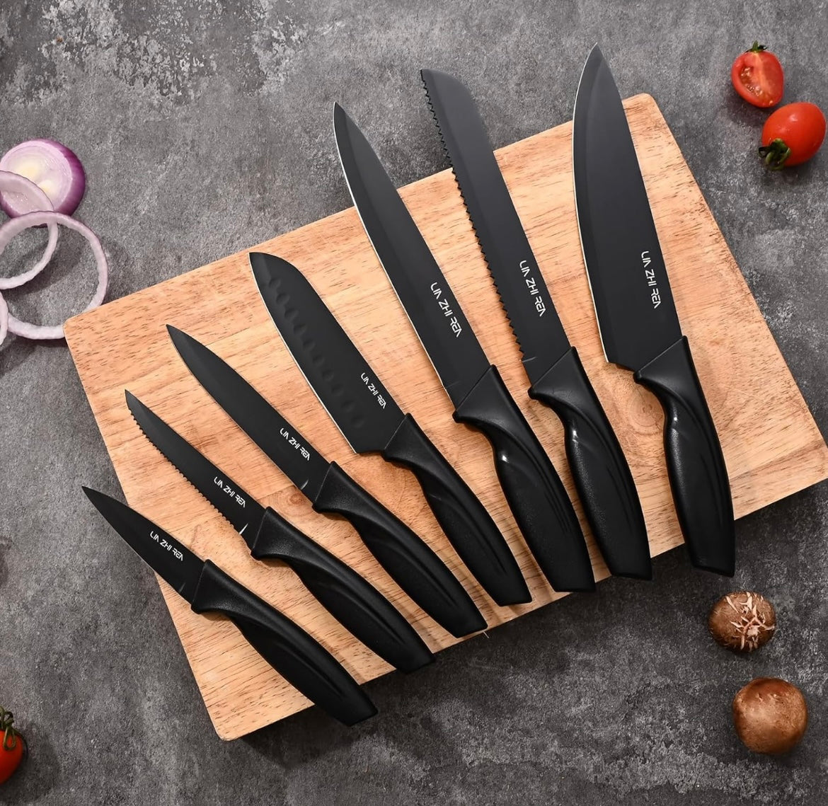 Royal Black Knife Set