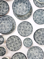 Navy Garden Plate set