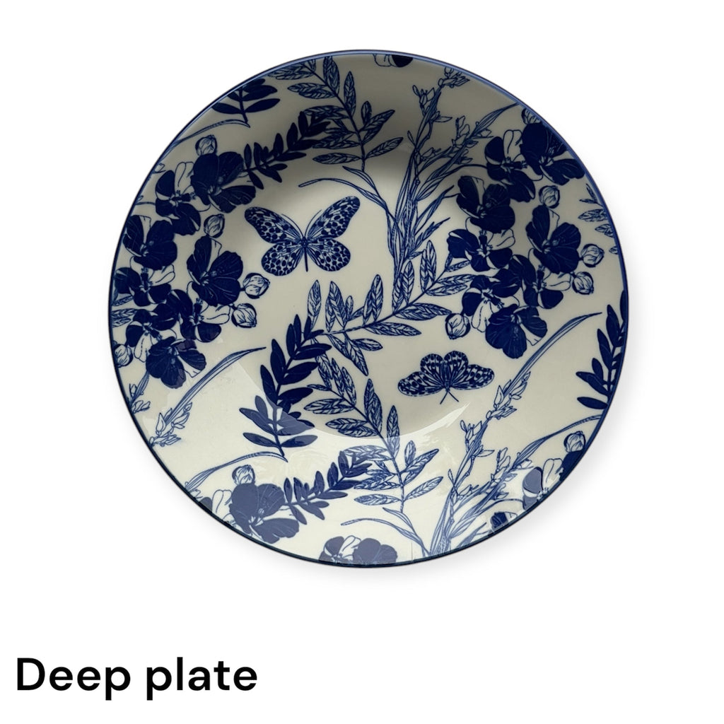 Ocean leaf 24 piece plate set