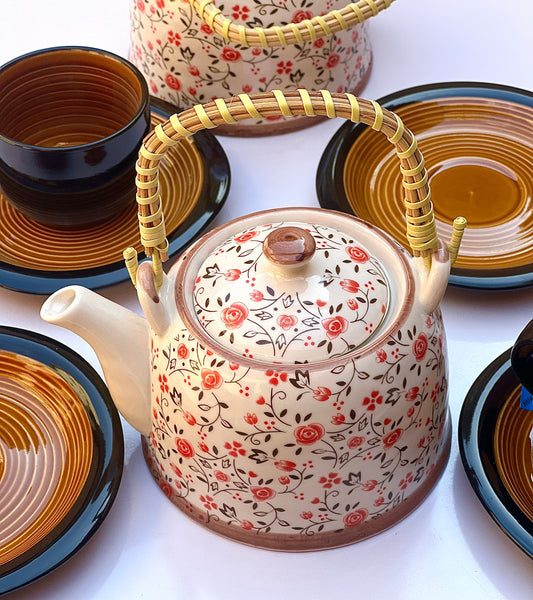 Floral Flame Tea Pot
