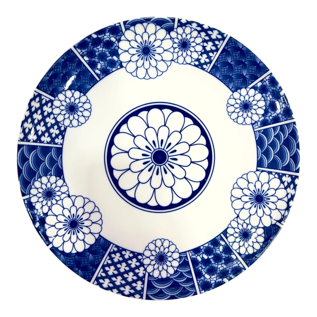 18 Pieces Blue Indigo Plate Set