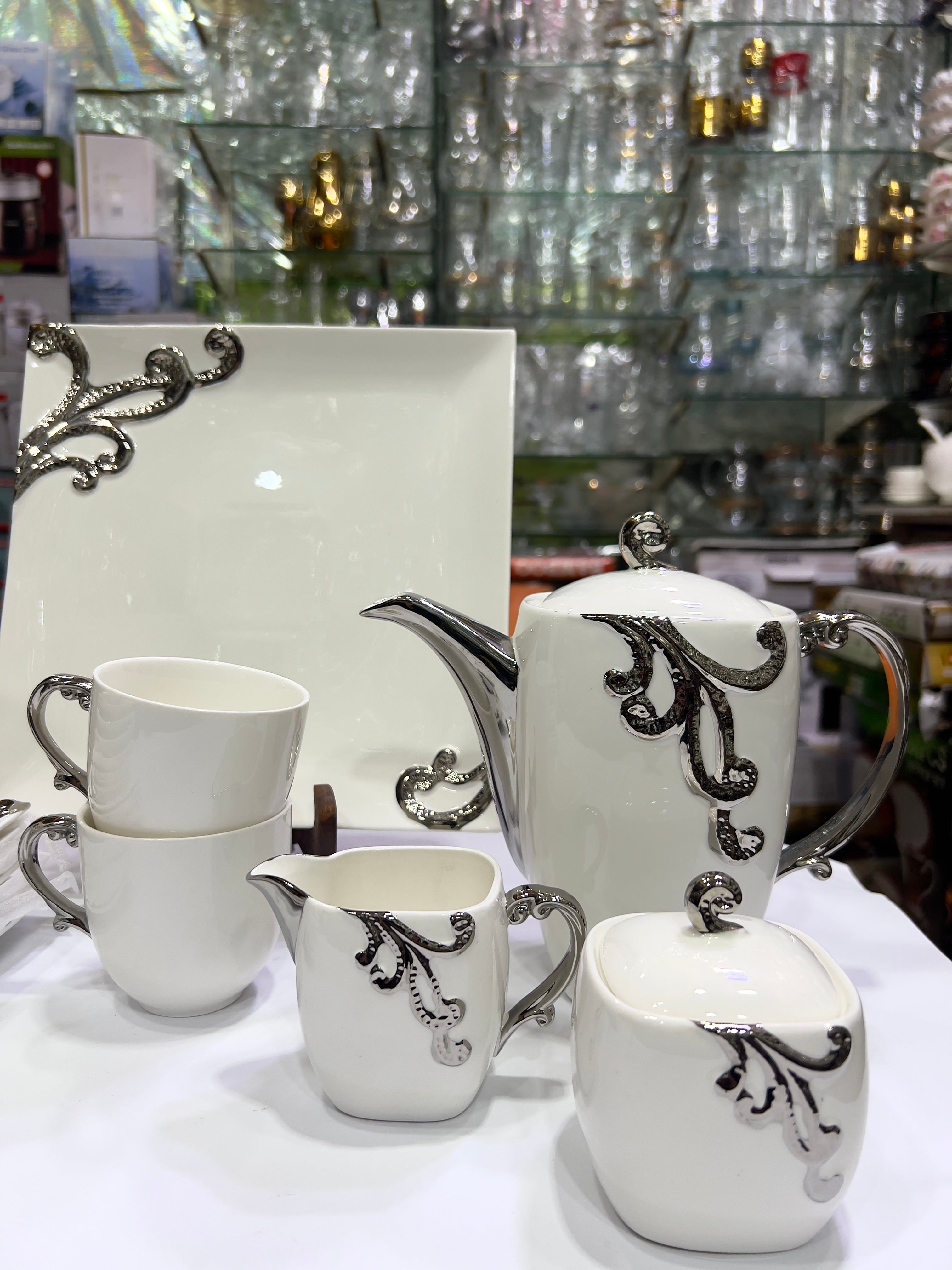 Silver Luxe Tea Set