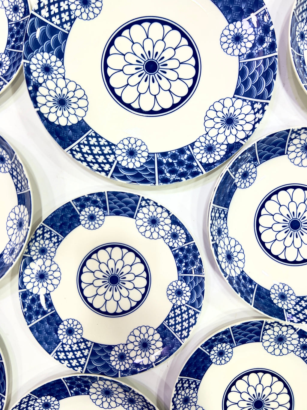 18 Pieces Blue Indigo Plate Set