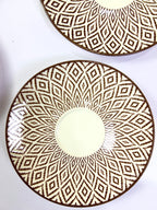 Earth Tone Cups And Saucers