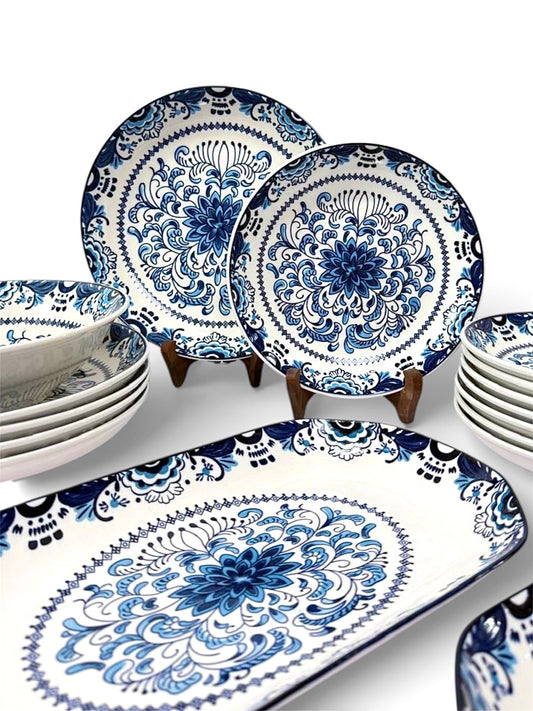 Blue Flora Plates