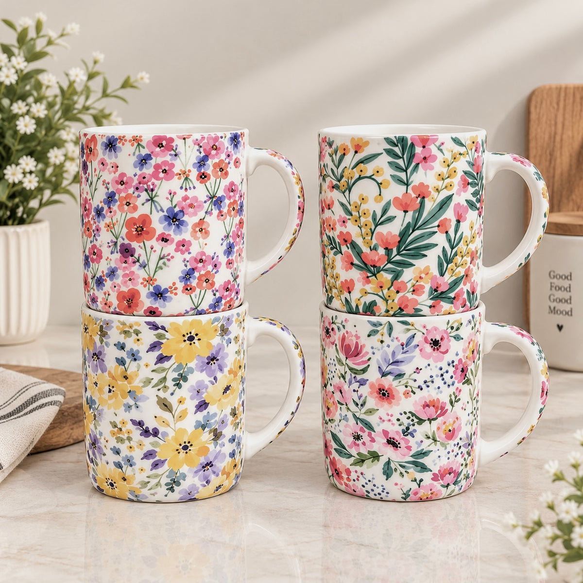 Wild Flower Mug Set