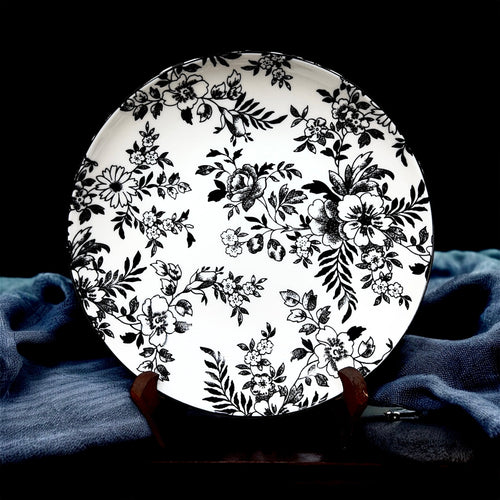 24 Pc Midnight Black Dinner Set