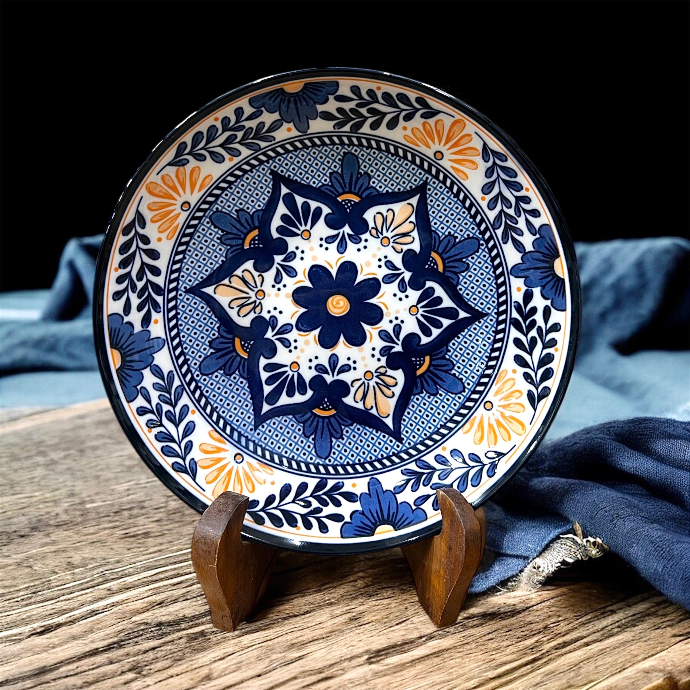 Sapphire Bloom Deep Plates