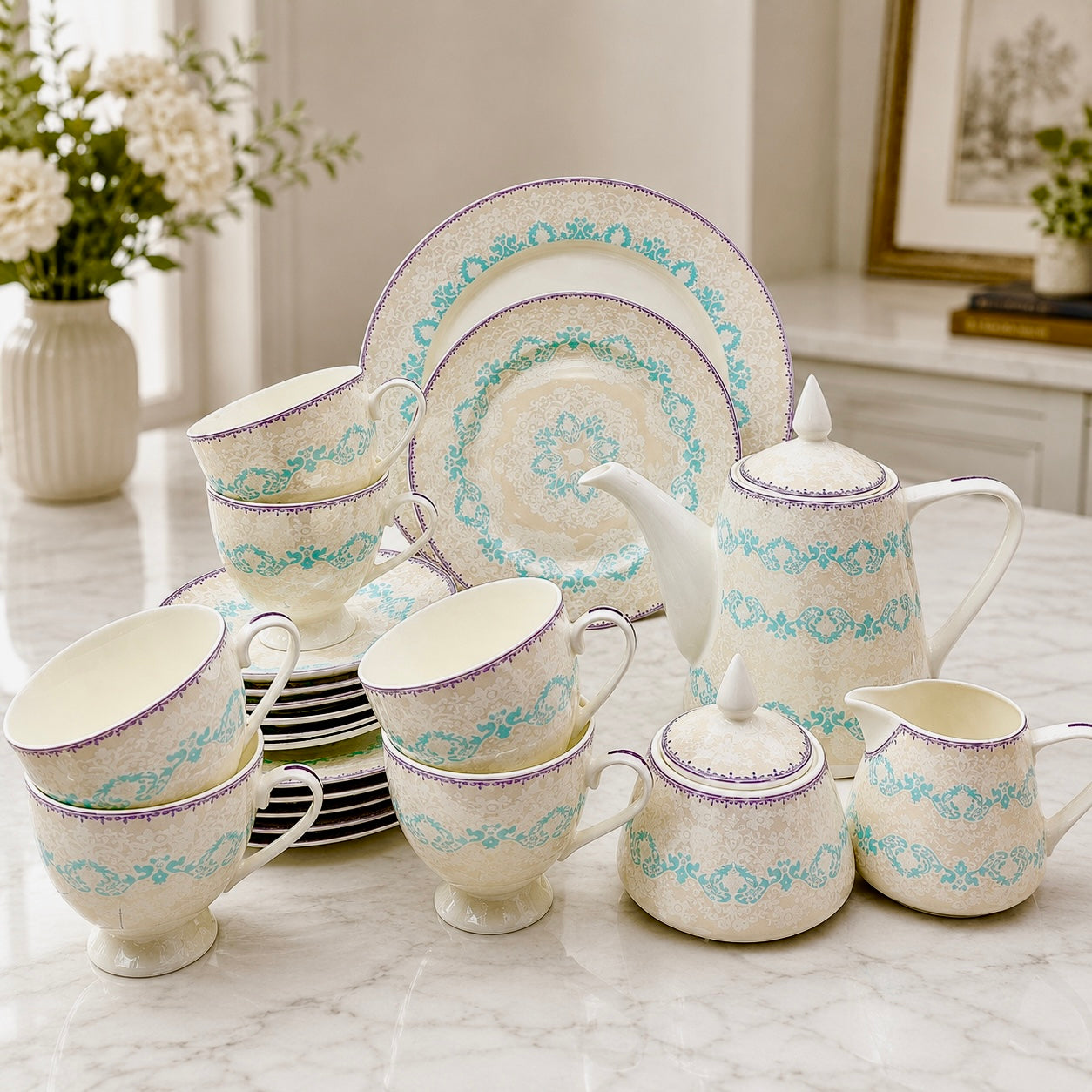 Royal Azure Tea Set