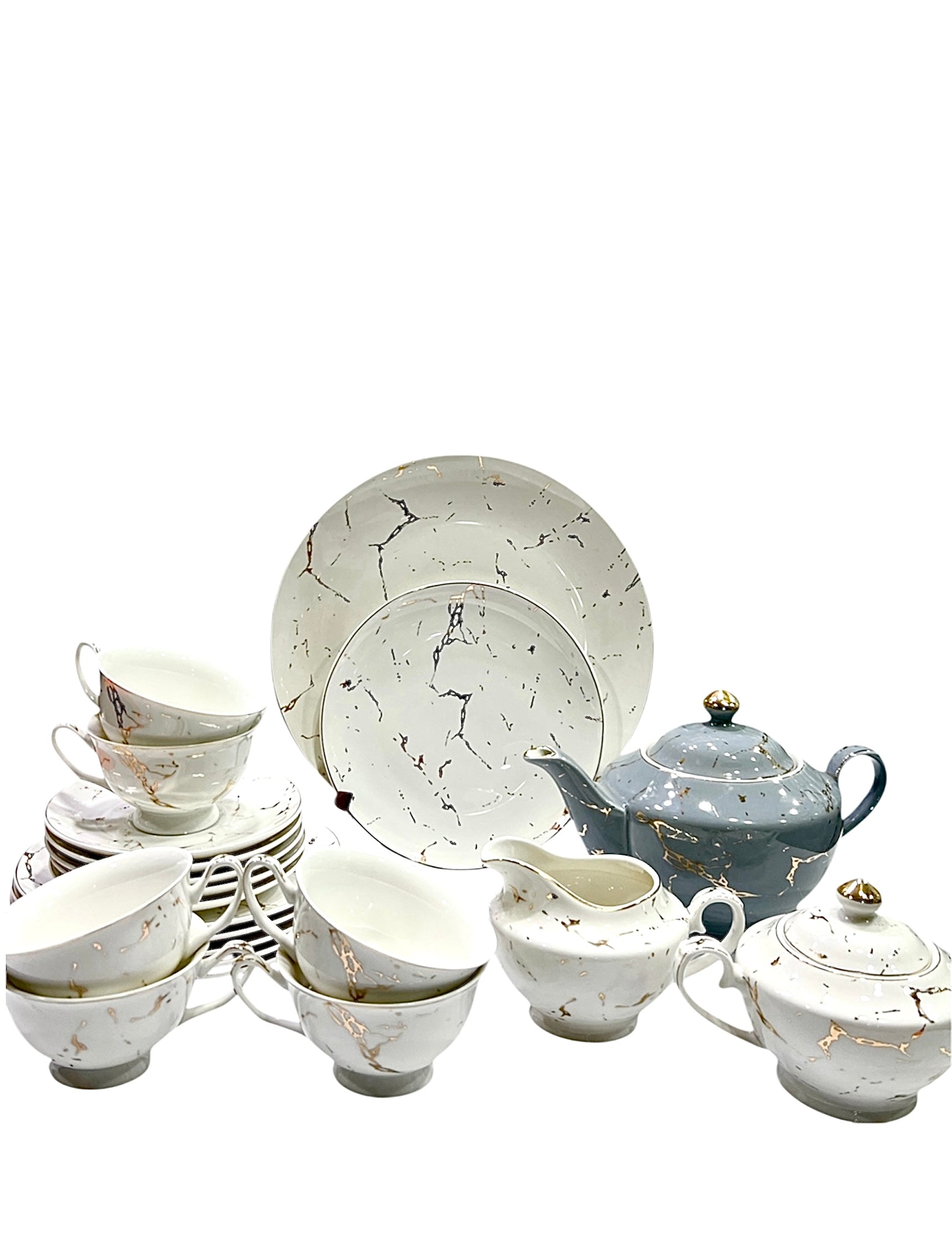 Marble Majesty Tea Set