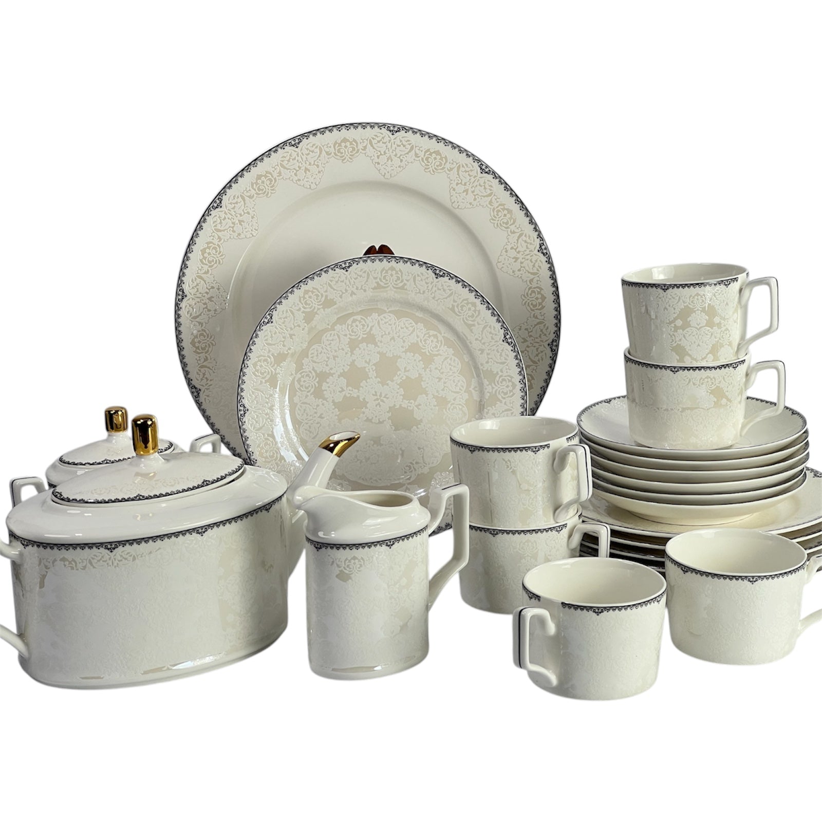 Vintage bloom tea set