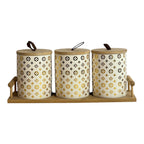 Gold charm jar set