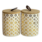 Gold charm jar set