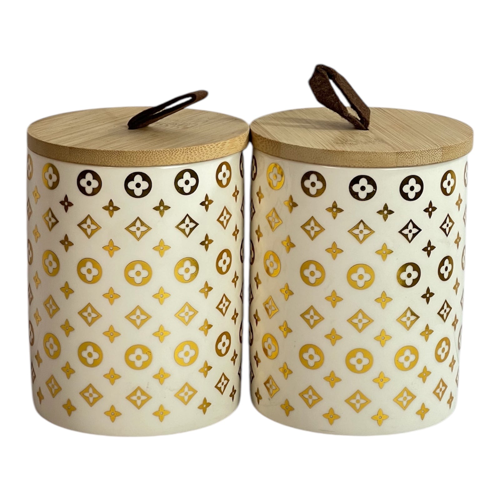 Gold charm jar set