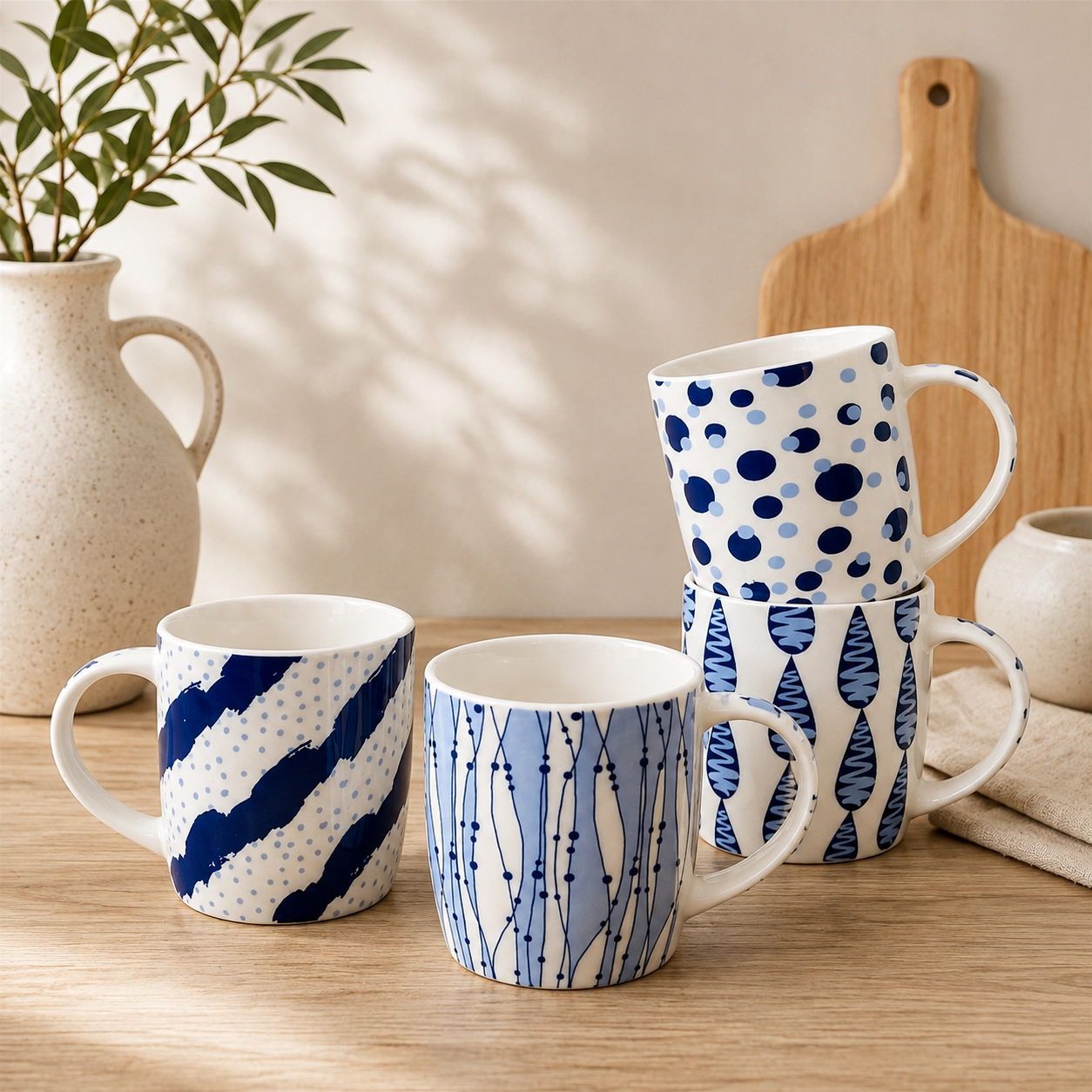 Azure Blue Mug Set