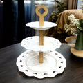 Elegant Lace Three-Tier Stand