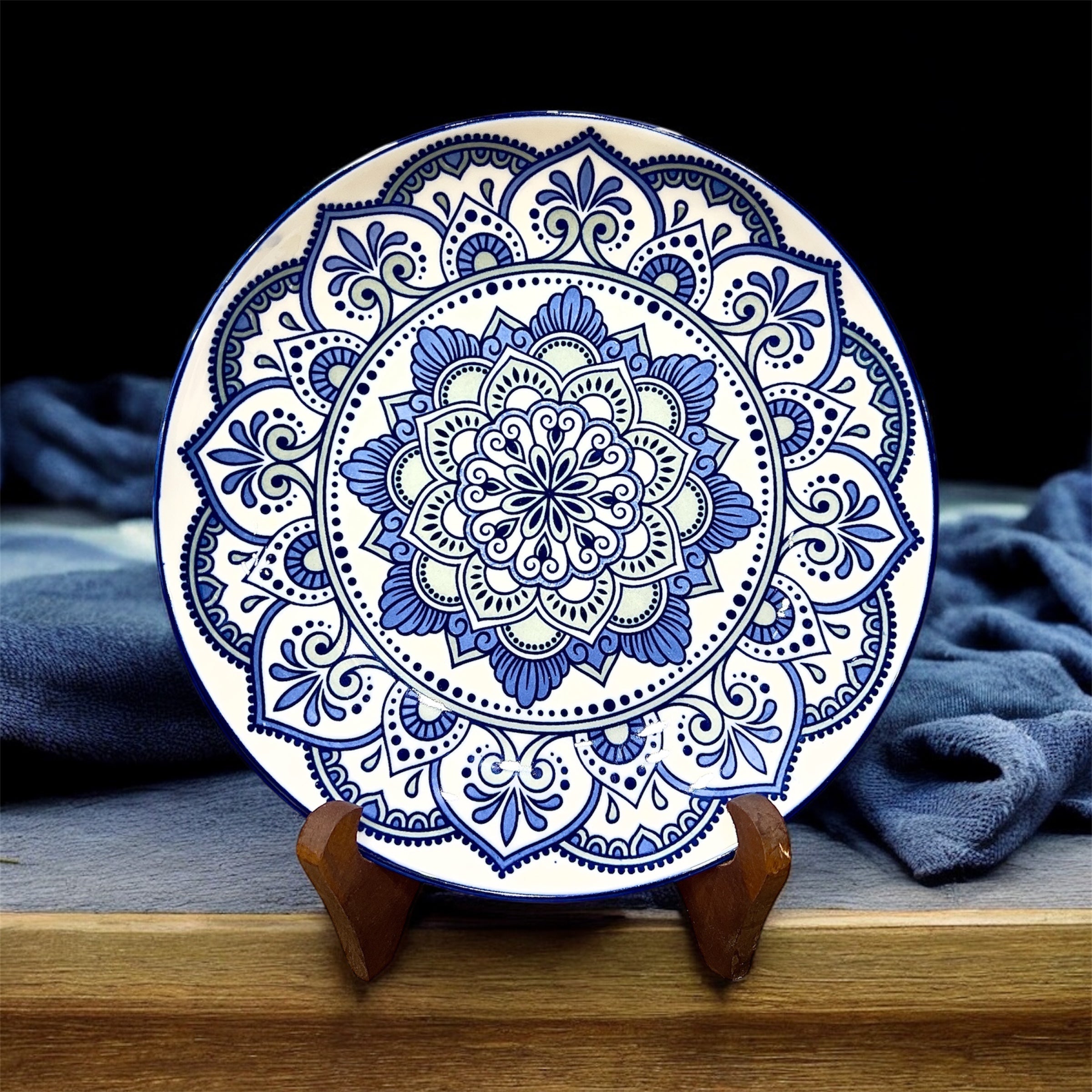 Blue Floral Soup Plates