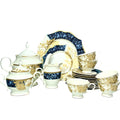 Imperial Midnight Gold Tea Set