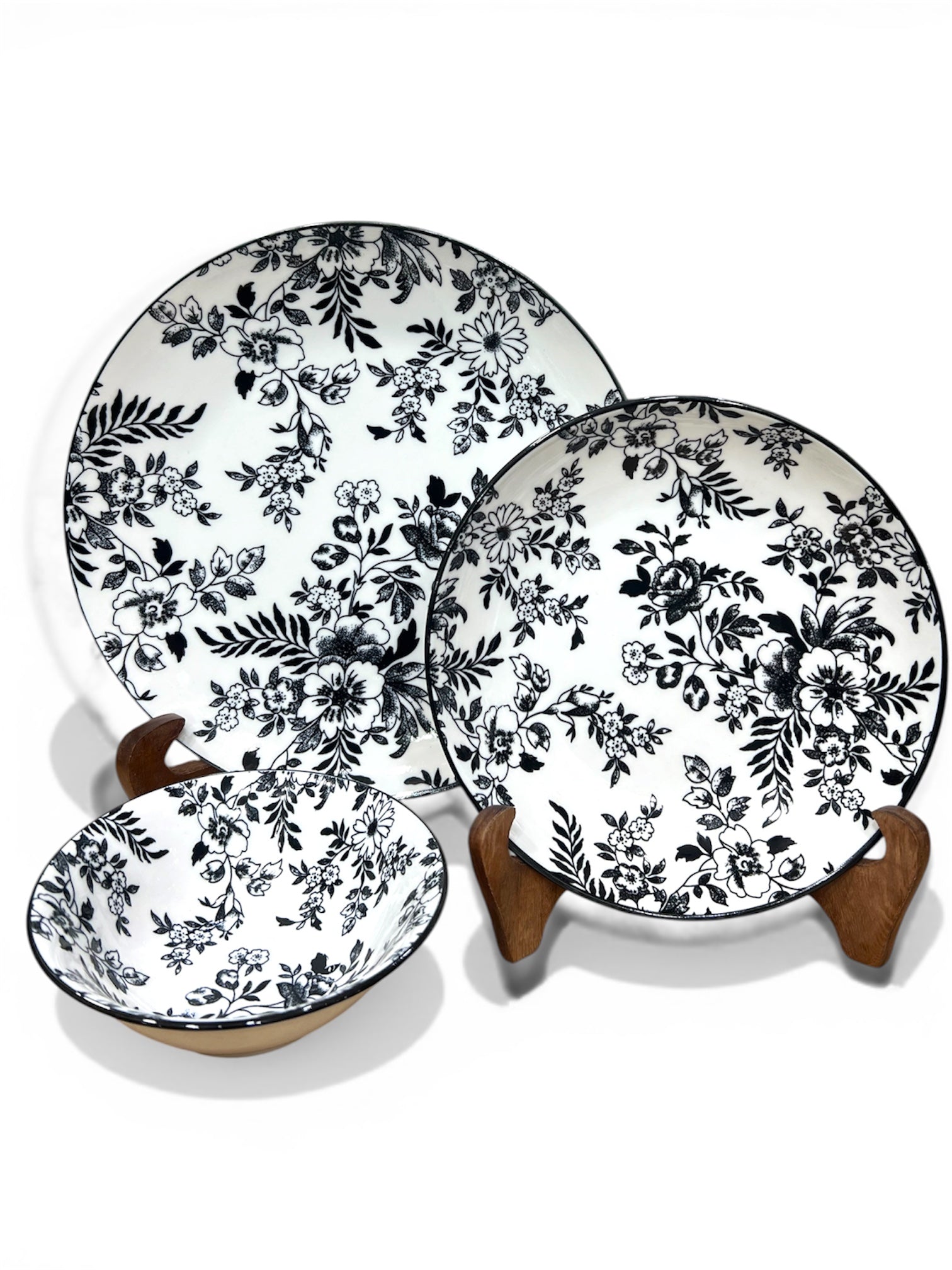 26 Pc Midnight Black Dinner Set