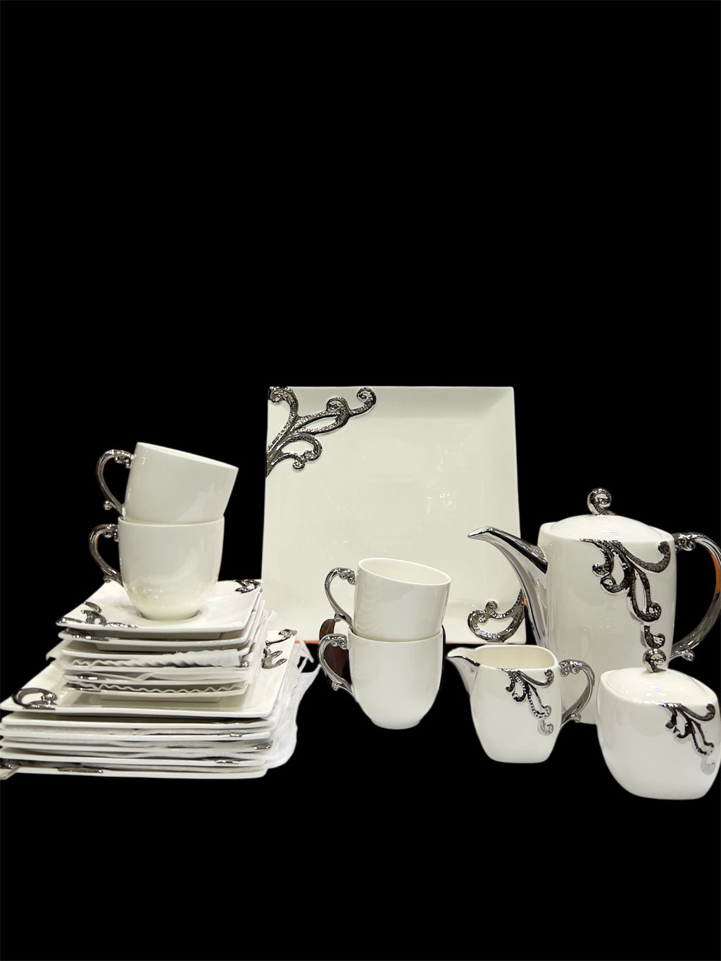 Silver Luxe Tea Set