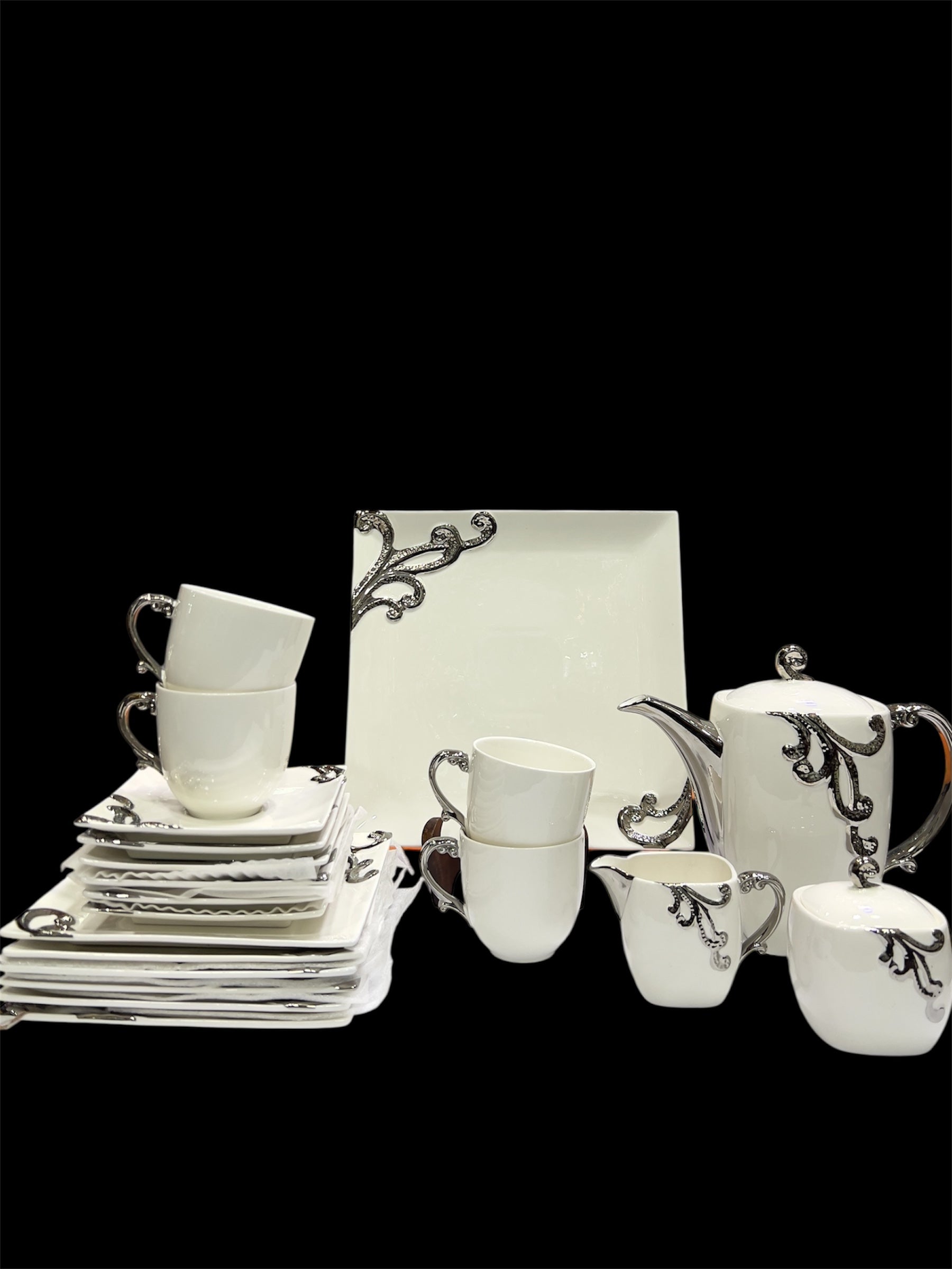 Silver Luxe Tea Set